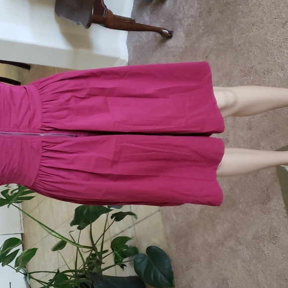 Bar III mvfit & flare midi smocked back & front gathered waist guazy - Picture 3 of 7